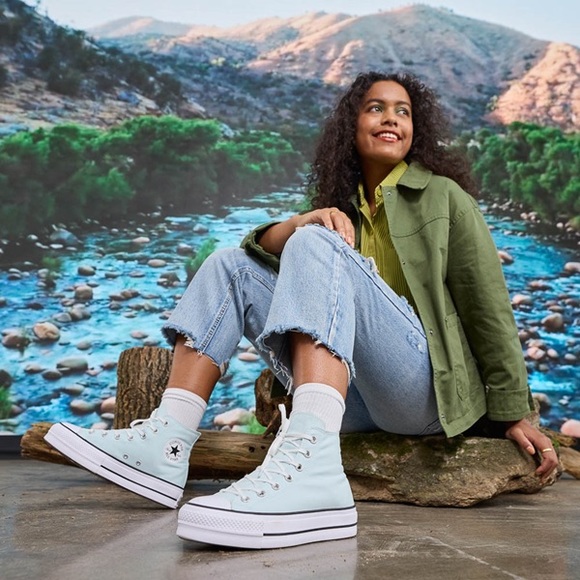 Womens Converse Chuck Taylor All Star Lift Hi Sneaker - Chance Of Rain canvas - Picture 7 of 10